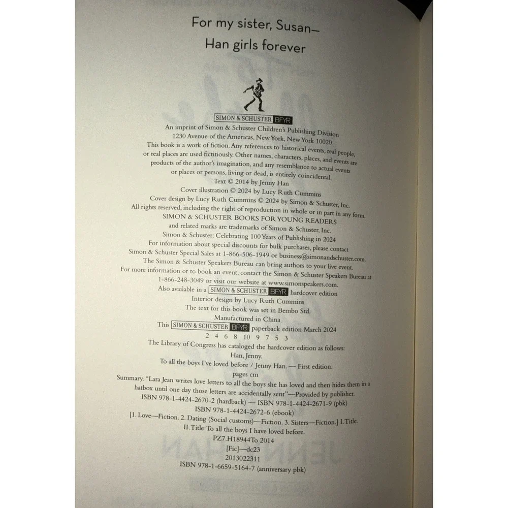 TO ALL THE BOYS I'VE LOVED BEFORE (SPECIAL KEEPSAKE EDITION) ~ JENNY HAN ~NEW